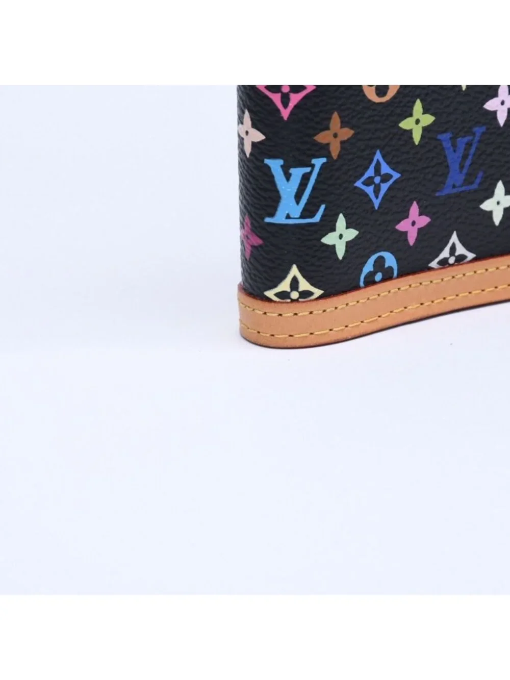 Louis Vuitton Black Multicolor Agenda Cover PM Gold